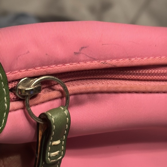 RARE COACH purse bag pink green rubber rain AKA alpha kappa alpha sorority girly - Picture 6 of 7